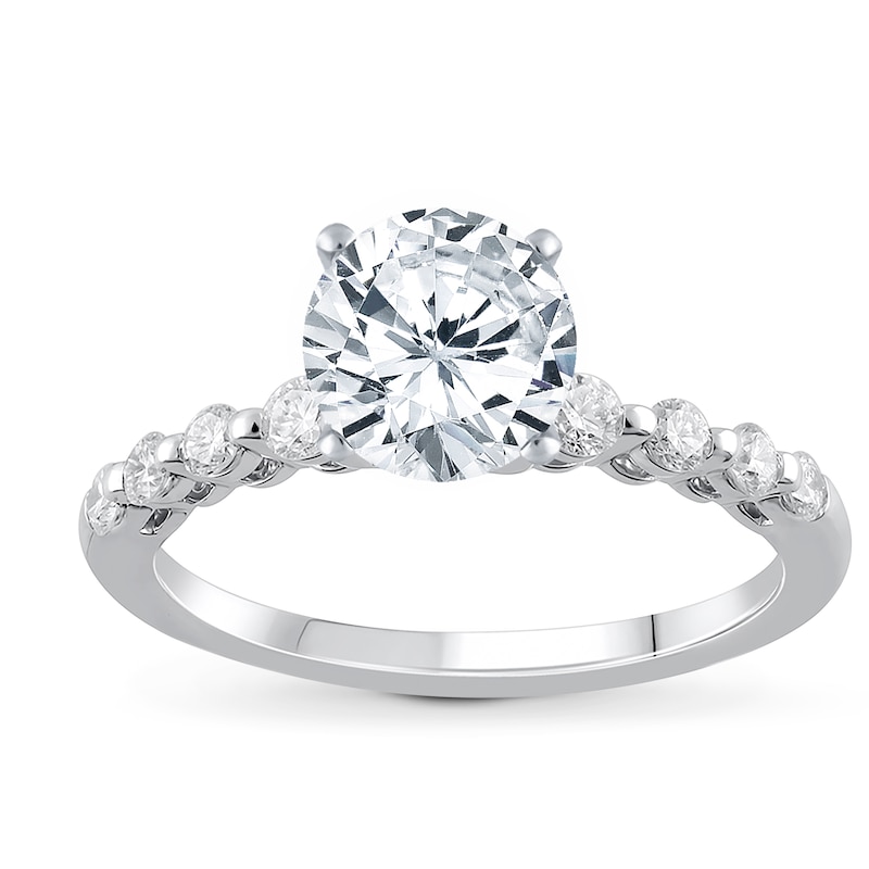 Main Image 3 of Diamond Engagement Ring Setting 1/3 ct tw Round 14K White Gold