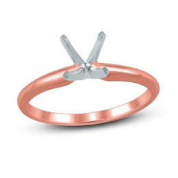 Solitaire Ring Setting 14K Rose Gold