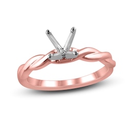 Solitaire Ring Setting 14K Rose Gold