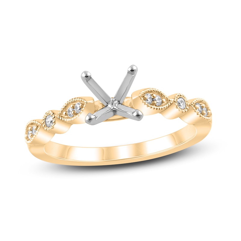 Main Image 1 of Diamond Ring Setting 1/15 ct tw Round 14K Yellow Gold