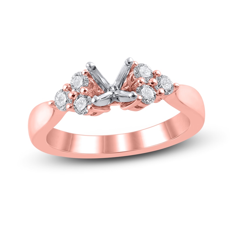 Main Image 1 of Diamond Ring Setting 3/8 ct tw Round 14K Rose Gold