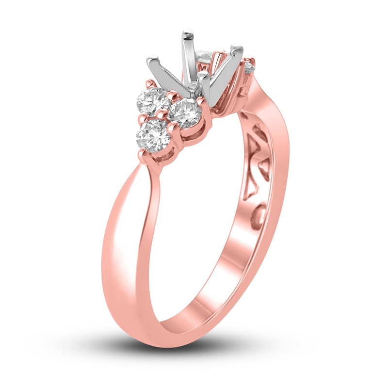 Main Image 2 of Diamond Ring Setting 3/8 ct tw Round 14K Rose Gold