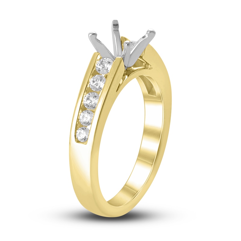 Diamond Ring Setting 1/2 ct tw Round 14K Yellow Gold