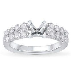 Diamond Engagement Ring Setting 1 ct tw Round 18K White Gold/Platinum