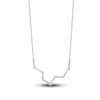 Thumbnail Image 1 of Diamond Pisces Constellation Necklace 1/6 ct tw Round 14K White Gold