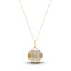 Thumbnail Image 1 of Diamond Gemini Zodiac Pendant Necklace 1/10 ct tw Round 14K Yellow Gold