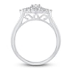 Thumbnail Image 1 of Diamond Halo Engagement Ring 7/8 ct tw Marquise/Round 14K White Gold