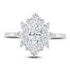 Thumbnail Image 2 of Diamond Halo Engagement Ring 7/8 ct tw Marquise/Round 14K White Gold