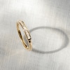 Thumbnail Image 4 of Juliette Maison Natural White Sapphire Baguette Bar Ring 10K Yellow Gold