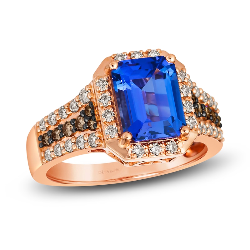 Main Image 1 of Le Vian Natural Tanzanite Ring 5/8 ct tw Diamonds 14K Strawberry Gold