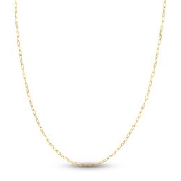 Solid Paperclip Chain Necklace 18K Yellow Gold 24&quot; 1.95mm