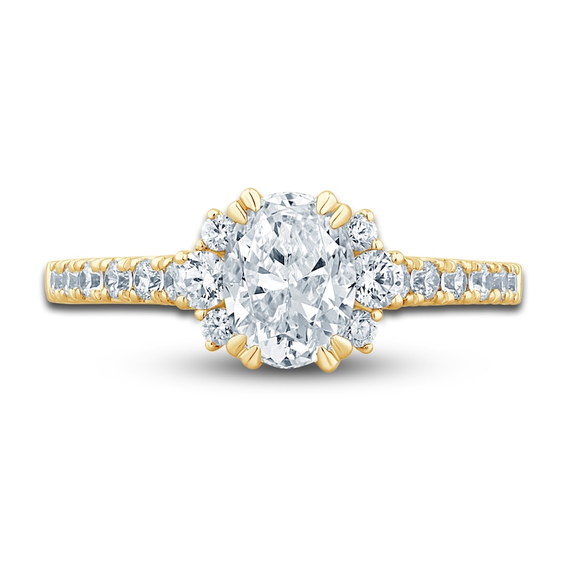 Main Image 3 of Pnina Tornai Diamond Engagement Ring 1-5/8 ct tw Oval/Round 14K Yellow Gold