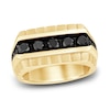 Thumbnail Image 1 of Men's Black Diamond Wedding Band 1-1/2 ct tw Round 14K Yellow Gold