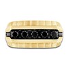 Thumbnail Image 3 of Men's Black Diamond Wedding Band 1-1/2 ct tw Round 14K Yellow Gold