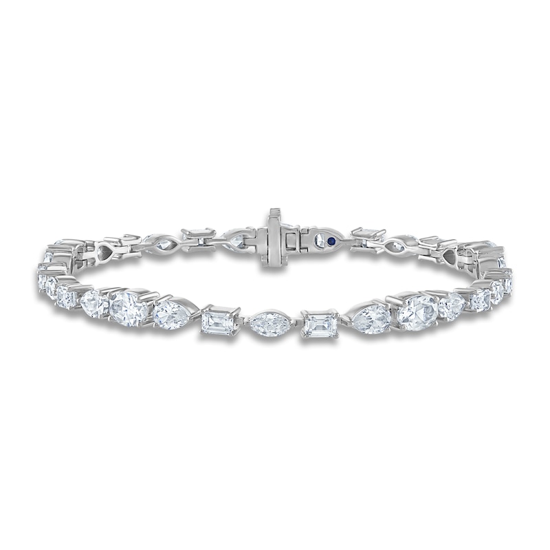 Main Image 1 of Vera Wang WISH Lab-Created Diamond Tennis Bracelet 8 ct tw Round/Marquise/Oval/Pear/Emerald 14K White Gold 7&quot;