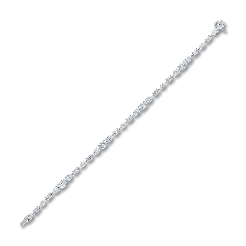 Lab-Created Diamond Bracelet 8 ct tw Round 14K White Gold