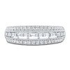 Thumbnail Image 3 of Diamond Multi Row Ring 5/8 ct tw Round/Baguette 14K White Gold