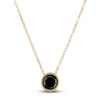 Thumbnail Image 1 of Black Diamond Solitaire Pendant Necklace 1 ct tw Round 14K Yellow Gold 18&quot; (I3)