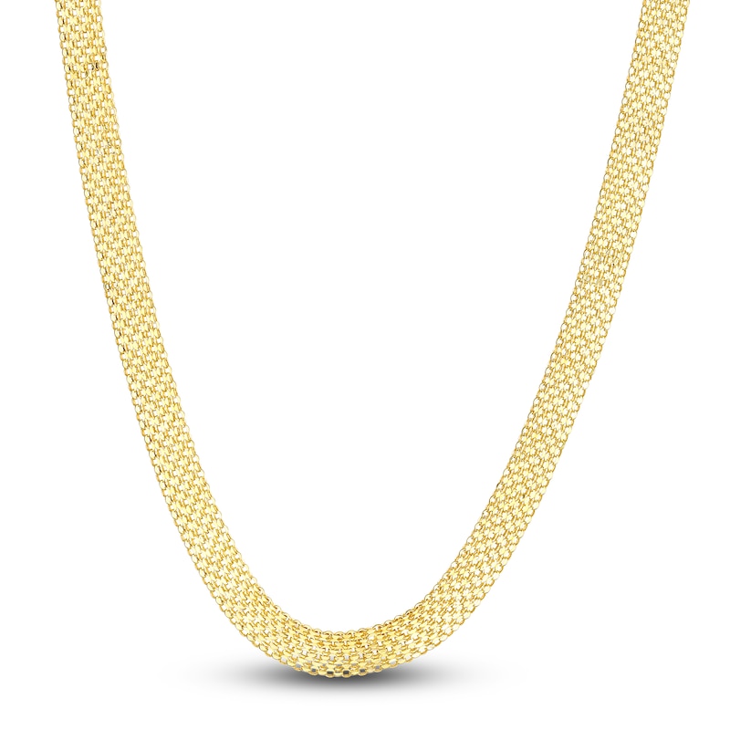 Main Image 1 of Multi-Row Bismark Chain Necklace 14K Yellow Gold 18&quot; 7.0mm