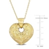 Thumbnail Image 3 of High-Polish Heart Pendant Necklace 14K Yellow Gold 17&quot;