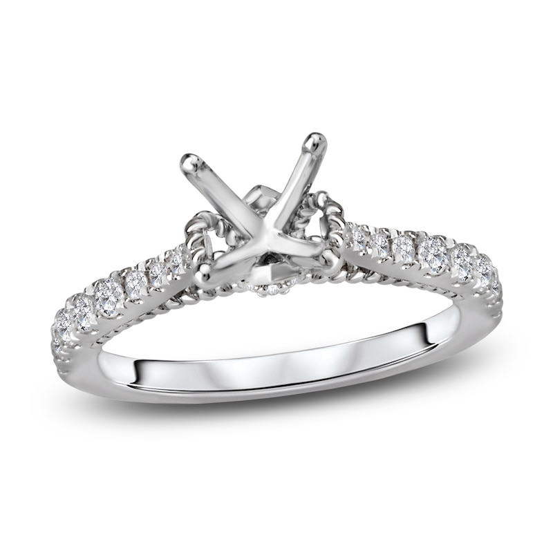 Main Image 1 of Diamond Engagement Ring Setting 1/3 ct tw Round 14K White Gold