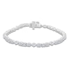 Thumbnail Image 1 of Marquise, Emerald & Oval-Cut Diamond Tennis Bracelet 5 ct tw 14K White Gold 7&quot;