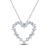 Thumbnail Image 1 of Diamond Heart Pendant Necklace 1/2 ct tw 10K White Gold