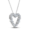 Thumbnail Image 2 of Diamond Heart Pendant Necklace 1/2 ct tw 10K White Gold