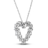 Thumbnail Image 3 of Diamond Heart Pendant Necklace 1/2 ct tw 10K White Gold