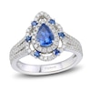 Thumbnail Image 1 of Le Vian Natural Sapphire & Diamond Ring 1/2 ct tw Platinum