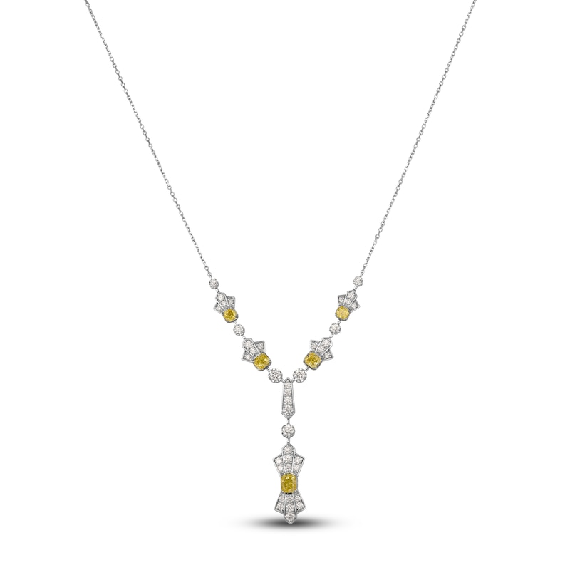 Main Image 1 of Le Vian Natural Sunny Yellow Diamond Necklace 2-1/3 ct tw Platinum