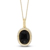 Thumbnail Image 1 of Lali Jewels Natural Onyx & Diamond Pendant Necklace 1/4 ct tw 14K Yellow Gold 18&quot;