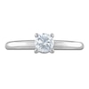 Thumbnail Image 2 of Certified Round Diamond Solitaire Engagement Ring 1/2 ct tw 14K White Gold (I/I1)