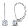 Thumbnail Image 0 of Certified Round-Cut Diamond Solitaire Drop Earrings 1/2 ct tw 14K White Gold (I/I1)