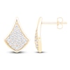 Thumbnail Image 0 of Diamond Pavé-Set Shield Stud Earrings 1/3 ct tw 14K Yellow Gold