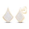 Thumbnail Image 2 of Diamond Pavé-Set Shield Stud Earrings 1/3 ct tw 14K Yellow Gold