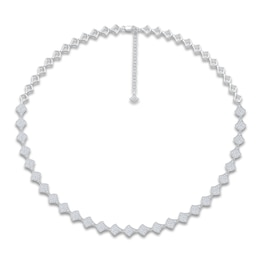 Brilliant Moments Diamond Shield Link Necklace 2-1/2 ct tw 14K White Gold 16&quot;