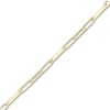 Thumbnail Image 3 of Engravable Three-Bar Paperclip Chain Bracelet 14K Yellow Gold 7.5&quot;