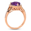 Thumbnail Image 1 of Le Vian Heart-Shaped Natural Amethyst Ring 1/2 ct tw Diamonds 14K Strawberry Gold