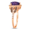 Thumbnail Image 2 of Le Vian Heart-Shaped Natural Amethyst Ring 1/2 ct tw Diamonds 14K Strawberry Gold