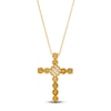 Thumbnail Image 0 of Le Vian Natural Citrine & Diamond Accent Cross Necklace 14K Honey Gold 18"