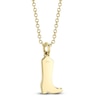 Thumbnail Image 2 of Shy Creation Diamond Accent Cowboy Boot Necklace 14K Yellow Gold 18&quot; JR55001159RD