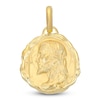 Thumbnail Image 1 of LUSSO by Italia D'Oro Men's Jesus Coin Charm 14K Yellow Gold