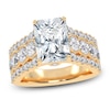 Thumbnail Image 1 of Radiant-Cut Created By Jared Studio Lab-Created Diamond Engagement Ring 3-3/4 ct tw 14K Yellow Gold