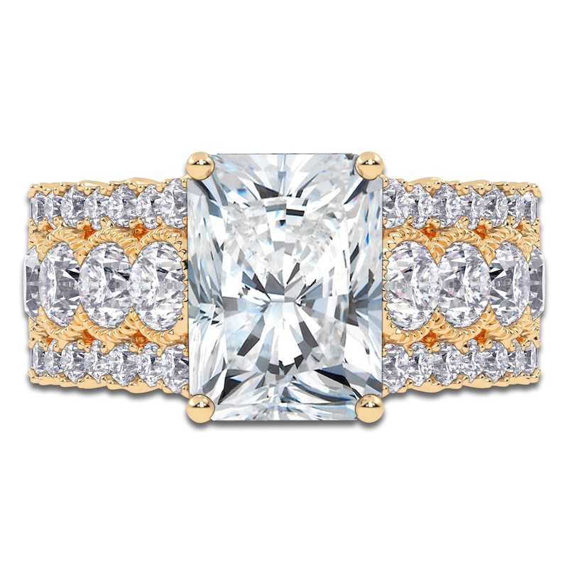 Main Image 3 of Radiant-Cut Created By Jared Studio Lab-Created Diamond Engagement Ring 3-3/4 ct tw 14K Yellow Gold