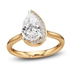 Thumbnail Image 1 of J'Lure Pear Step-Cut Lab-Created Diamond Half-Halo Engagement Ring 2 ct tw 18K Yellow Gold