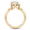 Thumbnail Image 2 of J'Lure Pear Step-Cut Lab-Created Diamond Half-Halo Engagement Ring 2 ct tw 18K Yellow Gold