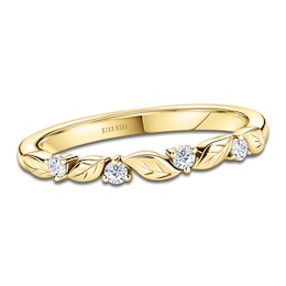 Kirk Kara Diamond Four-Stone Leaf Wedding Band 1/15 ct tw 14K Yellow Gold