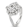 Thumbnail Image 4 of J'Lure Octagon Step-Cut Lab-Created Diamond Halo Bypass Engagement Ring 4-1/3 ct tw 18K White Gold