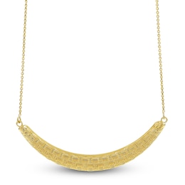 Italia D'Oro Basket Weave Necklace 14K Yellow Gold 18&quot;